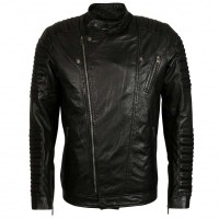 Black Moto Biker Jacket 